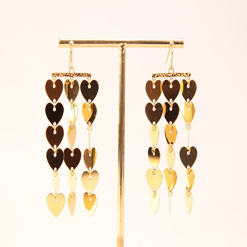 Pendientes Multicorazones Oro