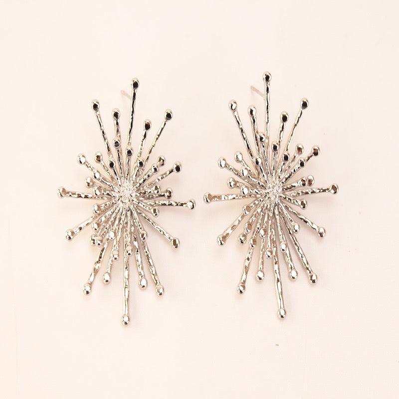Pendientes Fireworks plata