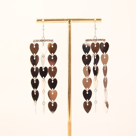 Pendientes Multicorazones Plata