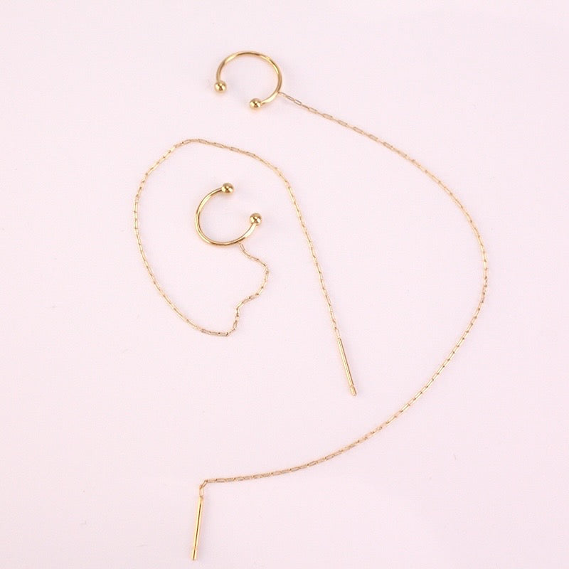 Earcuff Cadena Oro