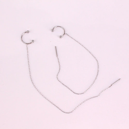 Earcuff Cadena Plata