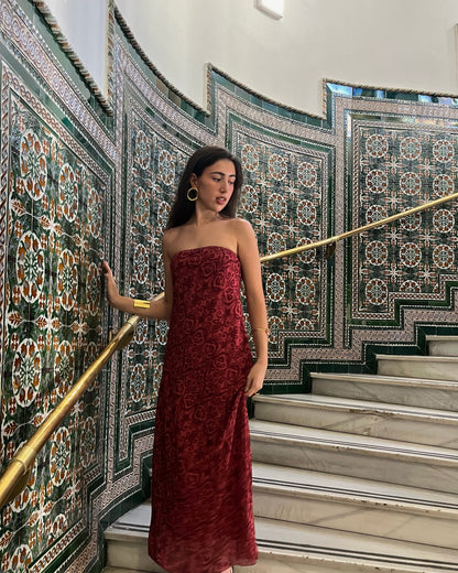 Vestido Montecarlo coral