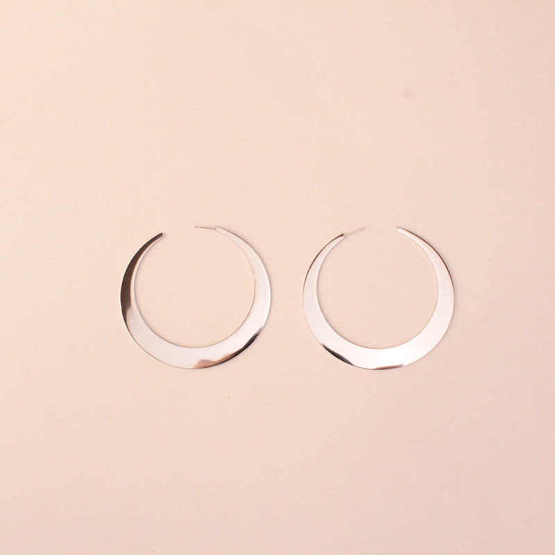 Pendientes Aro Luna Plata