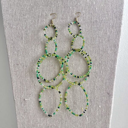 Pendientes Cristal green