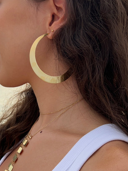 Pendientes Aro Luna Oro