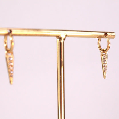 Pendientes Circonitas Pequeñas Oro