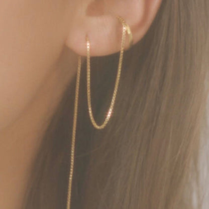 Earcuff Cadena Plata