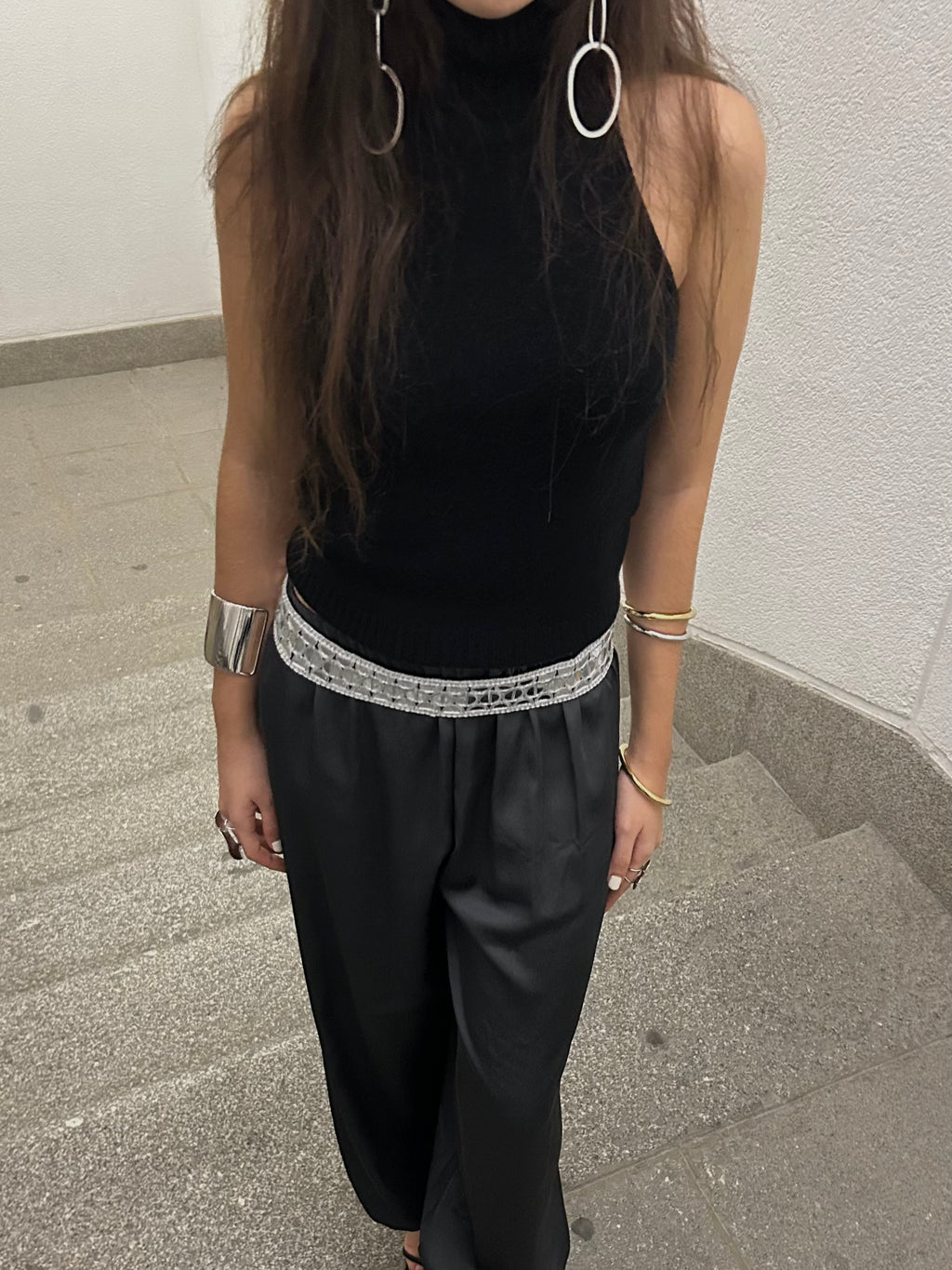 Top Halter negro