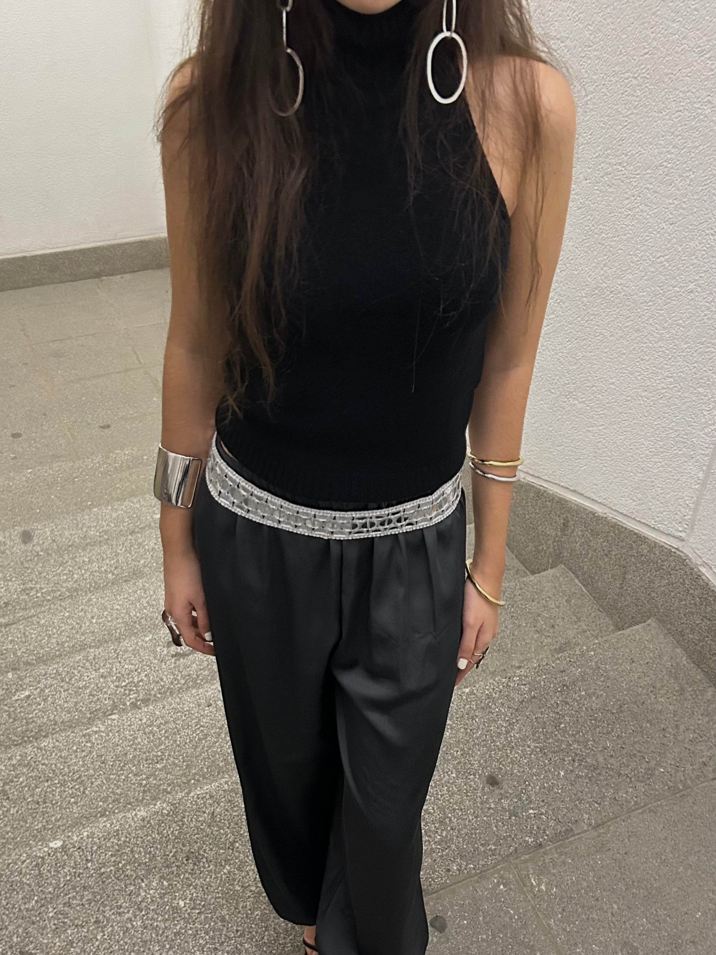 Top Halter negro