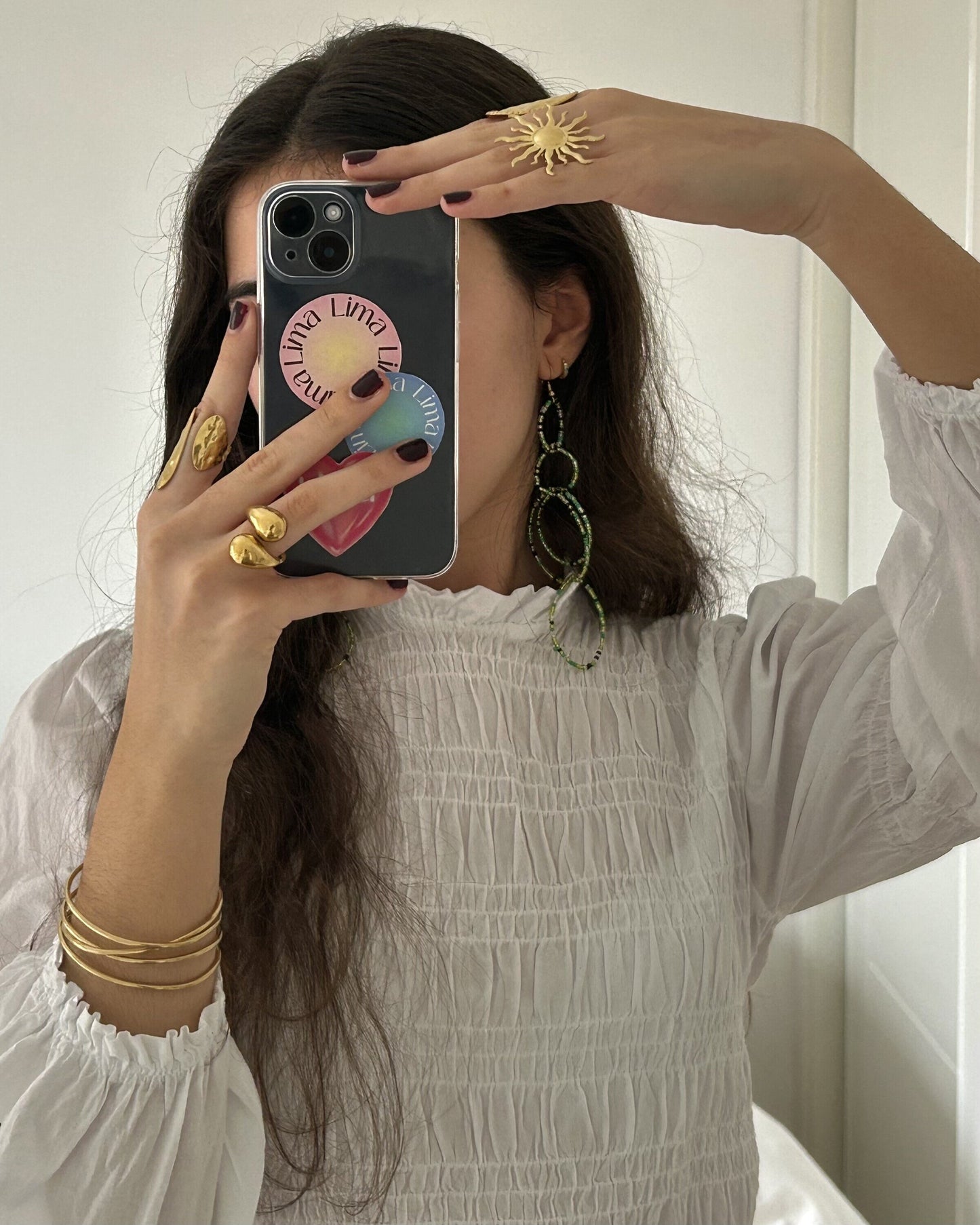 Pendientes Cristal green