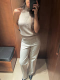 Top Halter beige