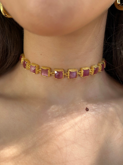 Collar Choker Bruma Pink
