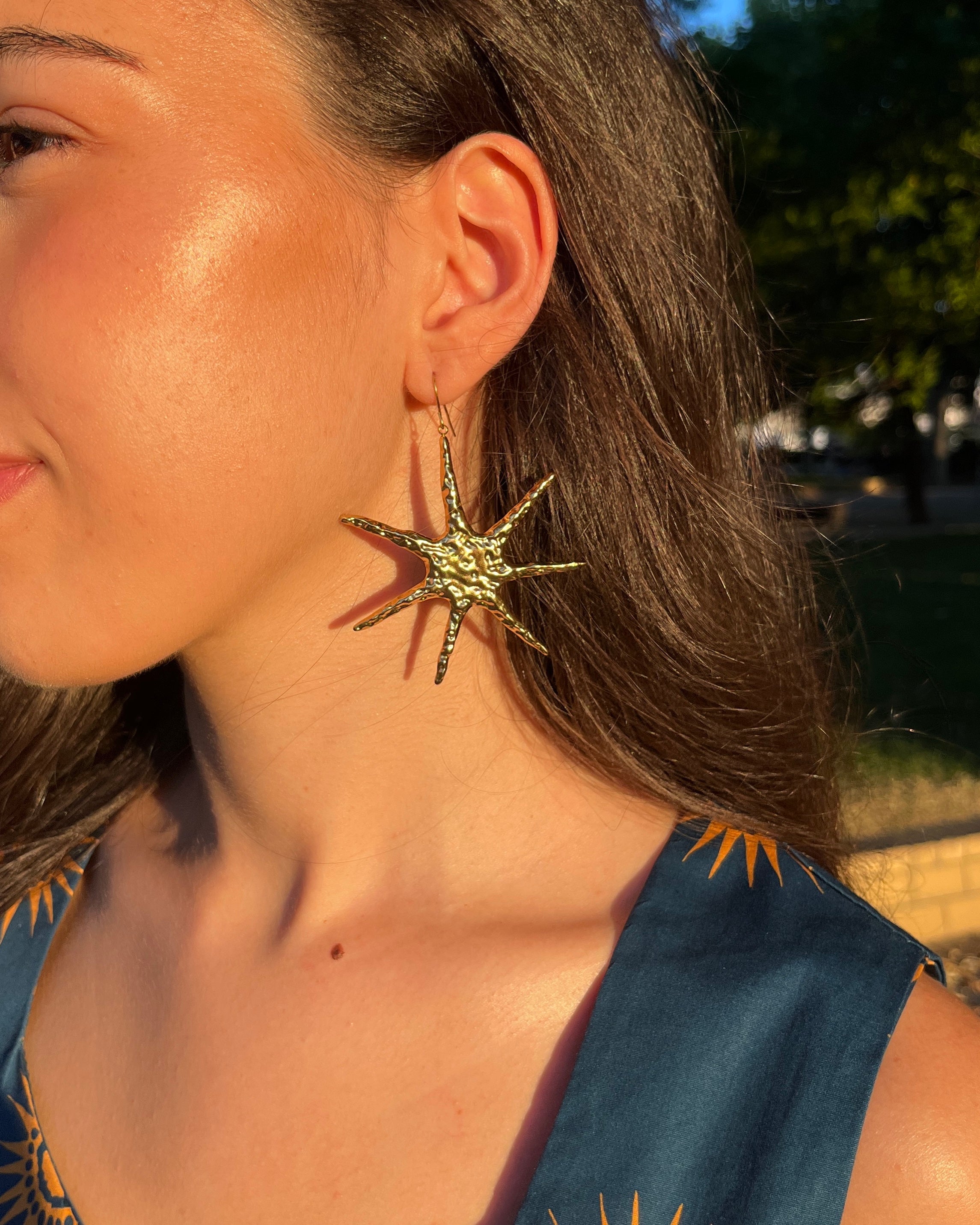 Pendientes Sol Oro