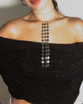 Collar Sequins Plata