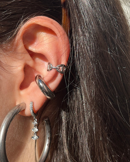 Earcuff Round Plata