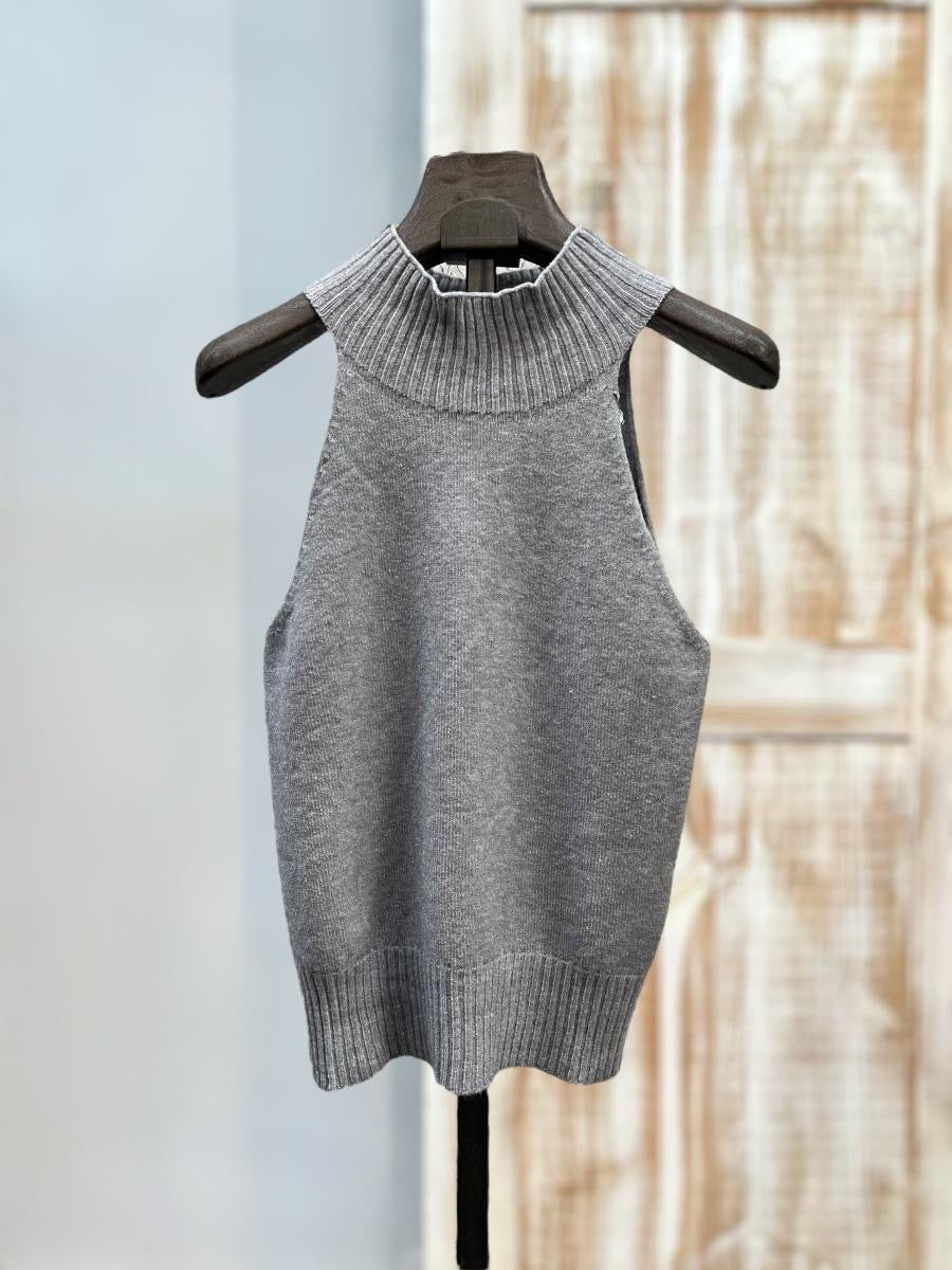 Top Halter gris
