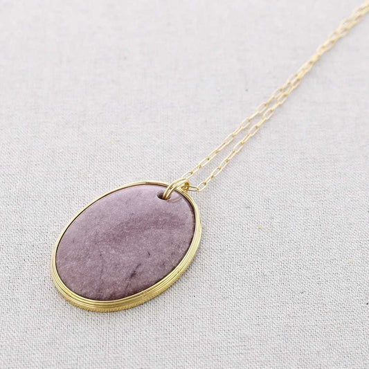 Collar Mauve piedra natural