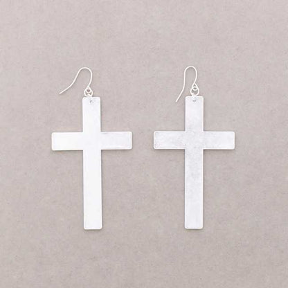 Pendientes Cruz Plata