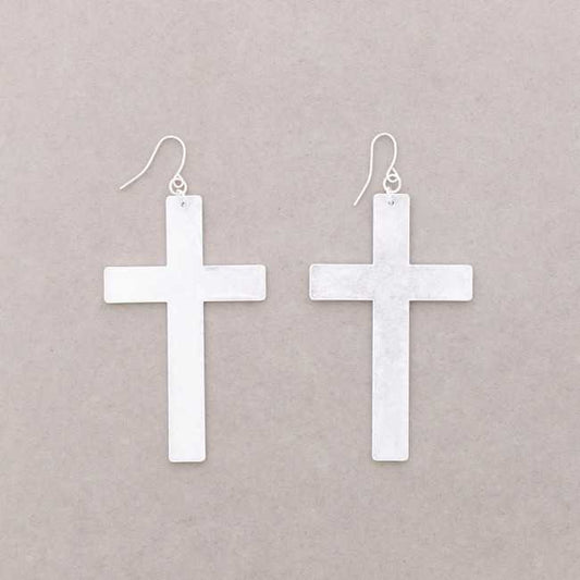 Pendientes Cruz Plata